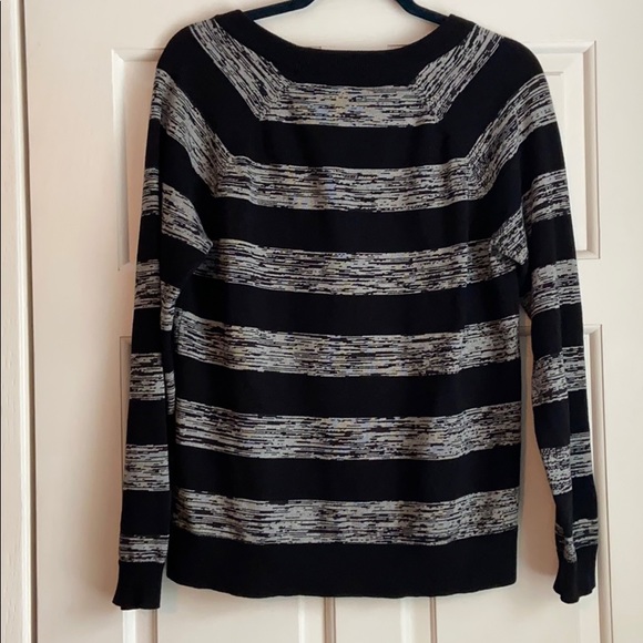 French Connection Black/grey striped sweater - Picture 2 of 3
